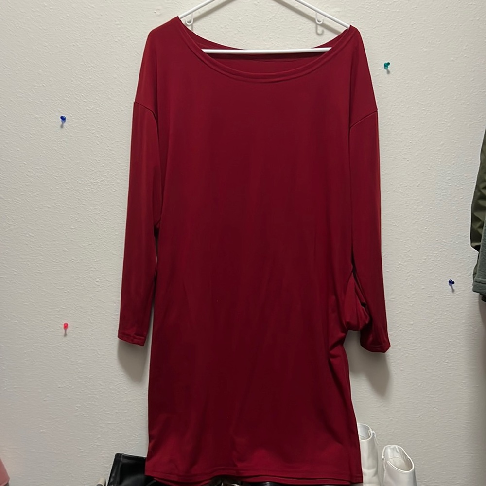 Red casual dress size large